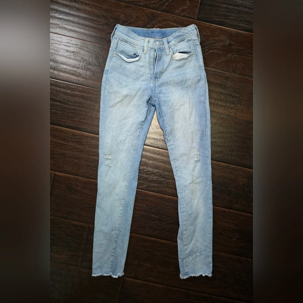 Old Navy Girls High Rise Rockstar Jeggings Light Blue Size 14